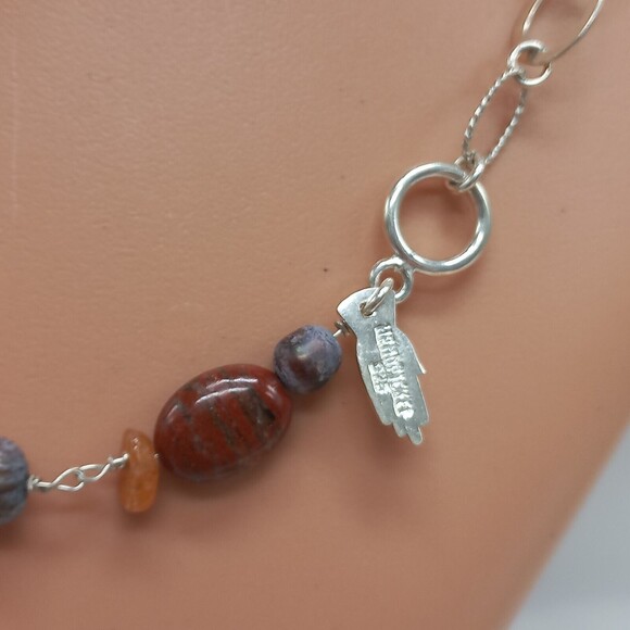 Vntg Quartz .925 Sterling Necklace Toggle Clasp HANDPICKED by Melanie Mauldin - Picture 6 of 10